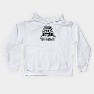 Jeep Life: Where the road ends, adventure begins Kids Hoodie